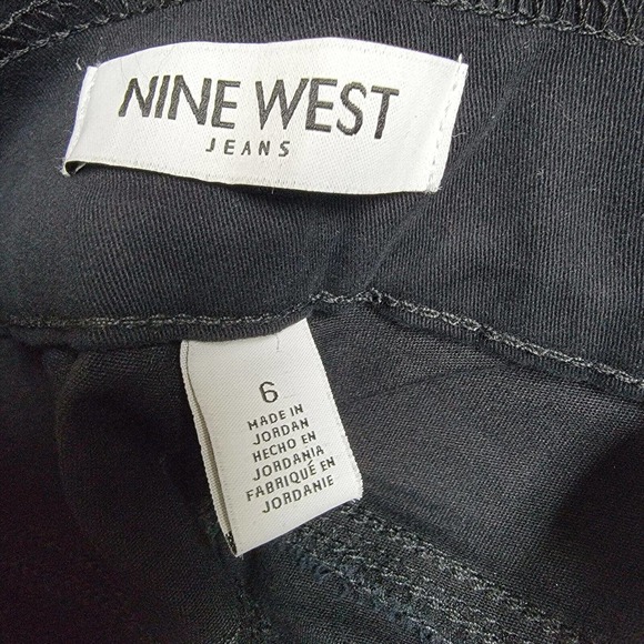 Nine West Heidi Pull-On Crop Jeans Pants Black Women's Size 6 - Picture 6 of 8
